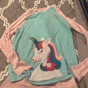 Little girls unicorn pajama set